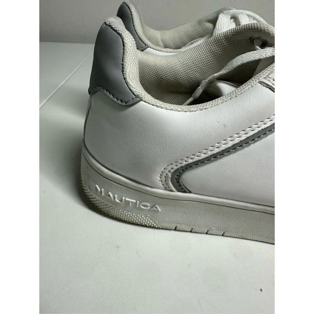 Nautica Nigela Low Top Casual Sneakers Shoes White Womens Size 8,5 Faux Leather - Picture 4 of 10